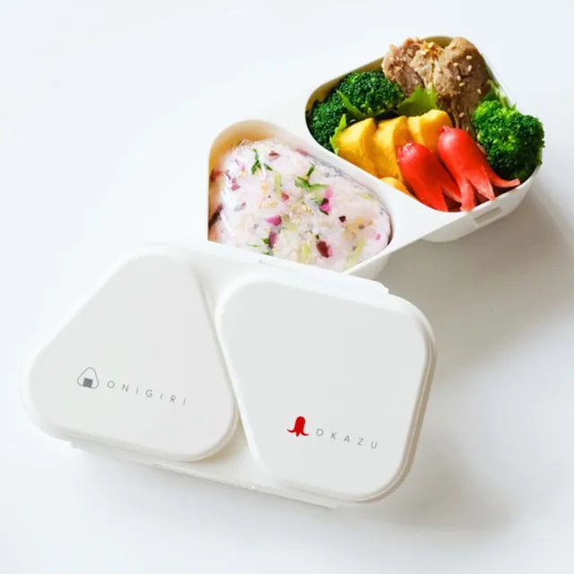 【OSK】日本製 日式分隔便當盒 分隔便當盒 素白/文鳥(二款任選)