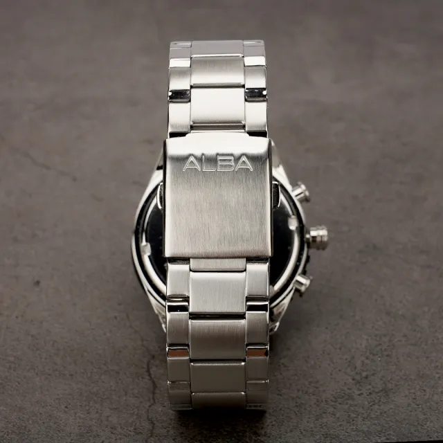 【ALBA】ACTIVE 三眼計時手錶 46mm 禮物 送禮 推薦(VD57-X071Y  AM3324X1)