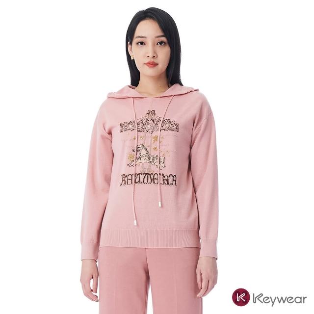 【KeyWear 奇威名品】旋轉木馬垂袖針織上衣