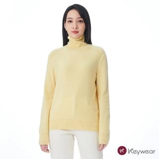 【KeyWear 奇威名品】Cashmere高領亮片紗針織毛衣