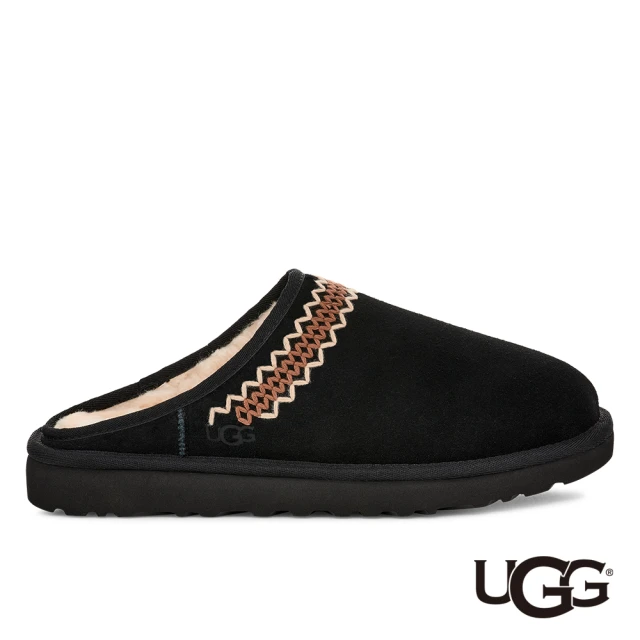 UGG 男鞋/穆勒鞋/拖鞋/毛毛拖/Classic Slip-On Atherson(黑色-UG1162330BLK)