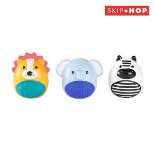 【Skip Hop】官方總代理 E&M蛋型搖搖樂三件組(感統玩具 嬰兒玩具 抓握學習)