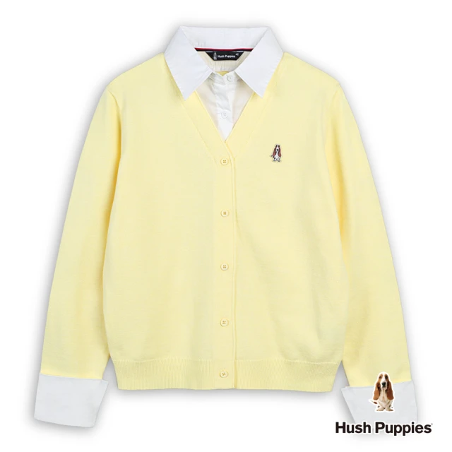 Hush Puppies 女裝 洋裝 素色修身開襟襯衫領洋裝