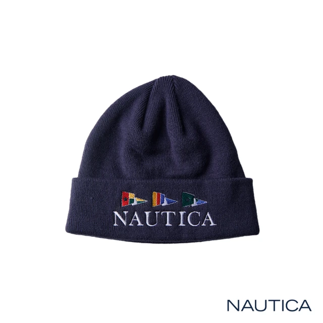 NAUTICA 暖冬時尚品牌針織毛帽(藍色)好評推薦