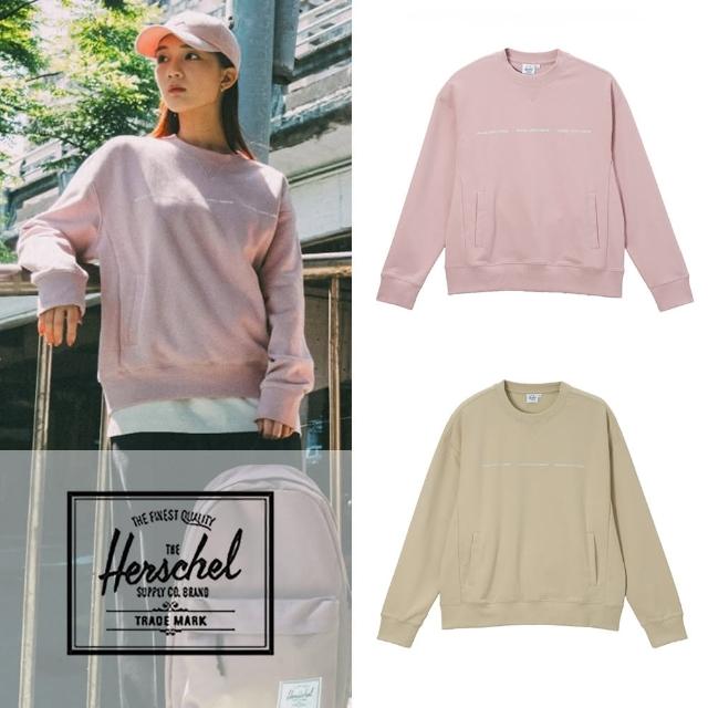 【Herschel】官方直營 長袖上衣 男 女 大學T 落肩 印花 多款任選