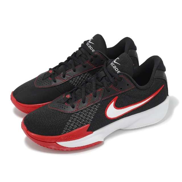 NIKE 耐吉 籃球鞋 Air Zoom G.T. Cut Academy EP 男鞋 黑 紅 氣墊 緩震 運動鞋(FB2598-008)