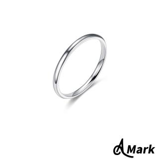 【A MARK】鈦鋼戒指 素面戒指/經典素面純色2MM光面內外球弧面316L鈦鋼戒指(銀色)