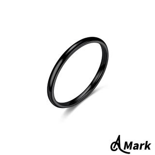 【A MARK】鈦鋼戒指 素面戒指/經典素面純色2MM光面內外球弧面316L鈦鋼戒指(黑色)