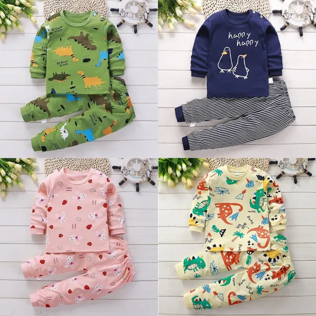 【Baby 童衣】兩件組-兒童套裝 薄長袖套裝 兒童居家服 兒童睡衣 88020(長袖童裝)