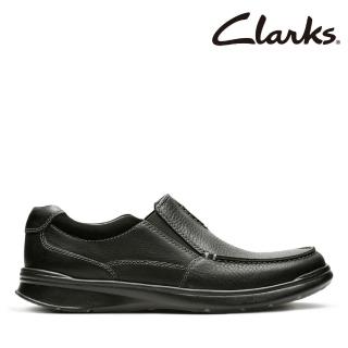 【Clarks】男鞋Cotrell Free光面皮革寬楦感套入式輕量便鞋(CLM31593C)