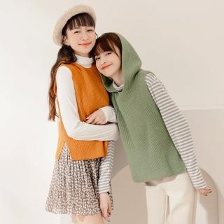 【OB 嚴選】保暖包芯紗多色連帽針織背心 《FA2606》