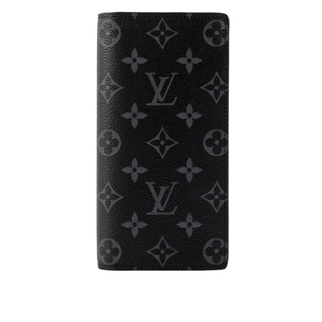 LV LOUIS VUITTON路易威登 M61697 經典 BRAZZA Eclipse 帆布折疊長夾