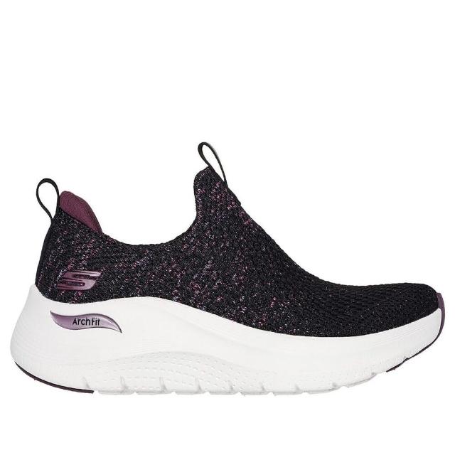 【SKECHERS】Arch Fit 2.0 女 運動休閒鞋 舒適 百搭 黑 紫(150321BKPR)