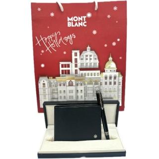 【MONTBLANC 萬寶龍】螺旋雙色鋼珠筆+匠心6卡皮夾(福袋組)