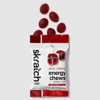 【Skratch】運動能量軟糖Energy Chews Sport Fuel(一盒10包｜酸櫻桃風味｜含咖啡因)