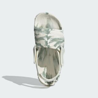 【adidas 愛迪達】Adilette 22 XLG W 女 涼拖鞋 休閒 地形圖 等高線 可拆卸束帶 米白綠(IE5652)