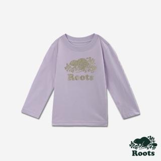 【Roots】Roots 小童-ORIGINAL COOPER BEAVER 長袖T恤(丁香粉紫)