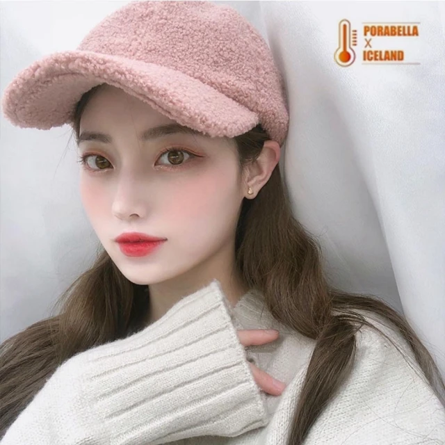 Porabella 棒球帽 鴨舌帽 毛毛保暖帽 加厚保暖帽 百搭帽 素面棒球帽 baseball cap