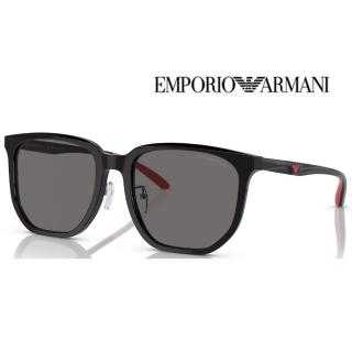 【EMPORIO ARMANI】亞曼尼 亞洲版 時尚偏光太陽眼鏡 EA4215D 501781 亮黑框深灰偏光鏡片 公司貨