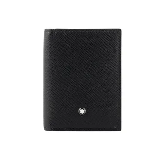 【MONTBLANC 萬寶龍】Sartorial 匠心系列防刮牛皮對開卡片夾(黑色)