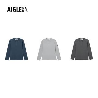 【AIGLE】男 P/T 短刷毛保暖罩衫AG-3A117 三色(男T恤 保暖罩衫 刷毛長T 長袖上衣)