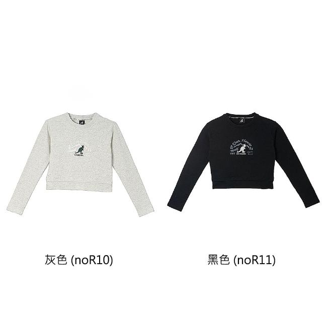 【KANGOL】母親節禮物 KANGOL 長袖T恤 女款 短版 袋鼠LOGO 64521004