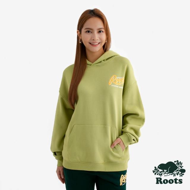 【Roots】Roots中性-SPORTING GOOD RELAXED 連帽上衣(綠色)