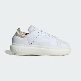 【adidas 愛迪達】休閒鞋 女鞋 運動鞋 三葉草 STAN SMITH PF W 白金 IF7005(8792)