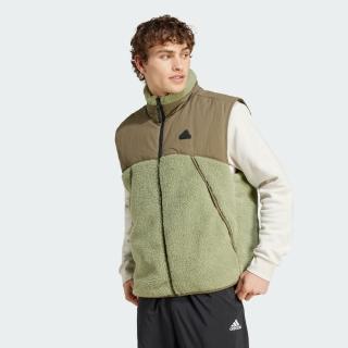 【adidas 愛迪達】背心 男款 運動 保暖 CITY ESCAPE V 綠 IZ4659(S2815)