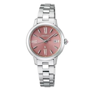 【SEIKO 精工】粉色面電波女錶-27.5mm(SSVW219J / 1B32-0AY0P)
