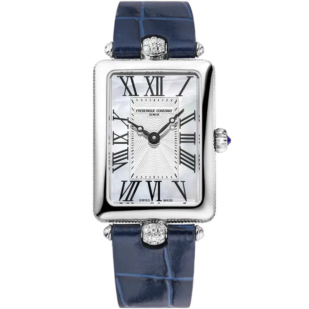 【CONSTANT 康斯登】Classics Art Deco Carree系列 裝飾藝術風格 真鑽石英女錶(FC-200MPW2AC2D6)