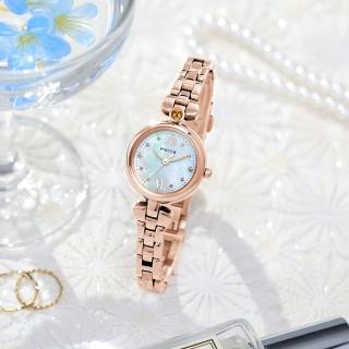 【CITIZEN 星辰】WICCA 星飾系列 冰晶星白蝶貝太陽能腕錶/23.5mm(KP5-662-13)
