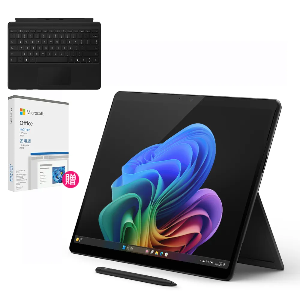 【Microsoft 微軟】CoPilot鍵盤蓋+筆+2024★Surface Pro-第11版13吋輕薄觸控筆電-兩色X Plus/16G/512G/W11