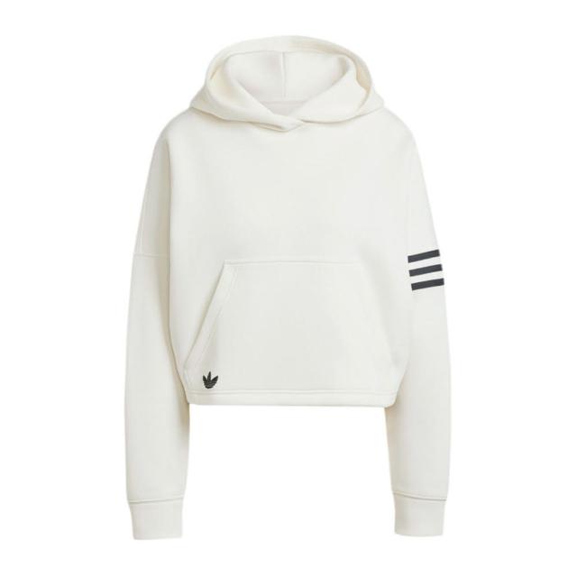 【adidas 愛迪達】Neucl Hoodie 女 連帽上衣 白黑(IX9867)