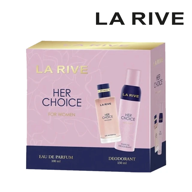 LA RIVE HER CHOICE 香水禮盒 淡香精100ml+噴霧150ml(專櫃公司貨 歐洲原裝進口)