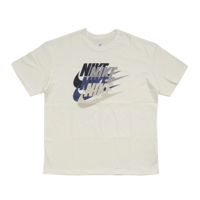 NIKE 耐吉 休閒短袖上衣 NSW Premium Tee 男款 米白 四勾 大LOGO 短T DV3317-133