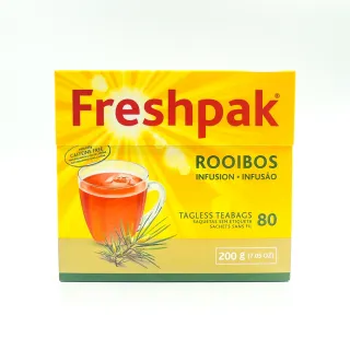 【即期品-Freshpak】南非國寶茶包-新包裝2.5克x80入x5盒/組(無咖啡因、抗氧化、晚安茶/效期2025/10/02)