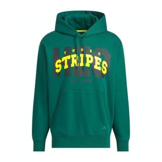 【adidas 愛迪達】CLG PO Hoodie 男 連帽上衣 帽T 綠(JG8549)