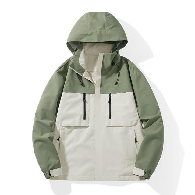 【米蘭精品】現貨+預購 衝鋒衣防風外套(寬鬆防風多口袋男夾克4色74it48)