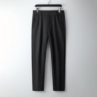 【米蘭精品】現貨+預購 男商務西裝褲修身西裝褲直筒機能涼感免燙(男長褲休閒彈力輕奢父親節禮物4色74it79)