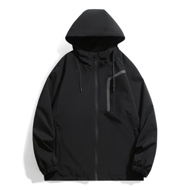 【米蘭精品】現貨+預購 衝鋒衣防風外套(休閒連帽戶外百搭男夾克3色74it87)