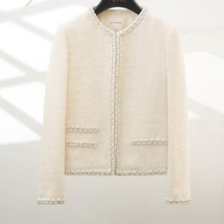 【米蘭精品】現貨+預購 西裝外套毛呢西服(小香風優雅大方氣質非凡女外套2色74je6)