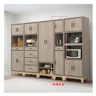 【AS 雅司設計】AS雅司-菲夢斯1.3尺雙門中抽多用途櫃-40*40*190cm