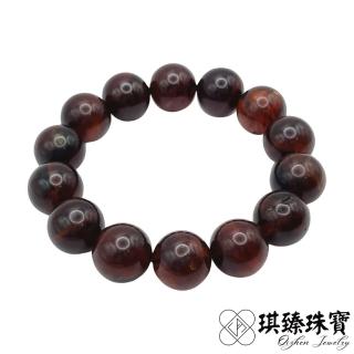 【琪臻珠寶】天然琥珀蜜蠟血珀棕珀手珠手串(13mm圓珠 原礦血珀棕珀 有天然礦缺 隨機出貨 母親節禮物)