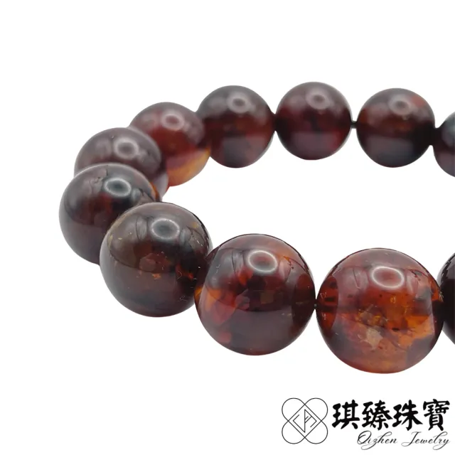 【琪臻珠寶】天然琥珀蜜蠟血珀棕珀手珠手串(13mm圓珠_原礦血珀棕珀_有天然礦缺_618狂歡節_限時搶購)