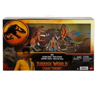 【Jurassic World 侏儸紀世界】混亂理論-冒險者與恐龍套裝(兒童 玩具 恐龍)