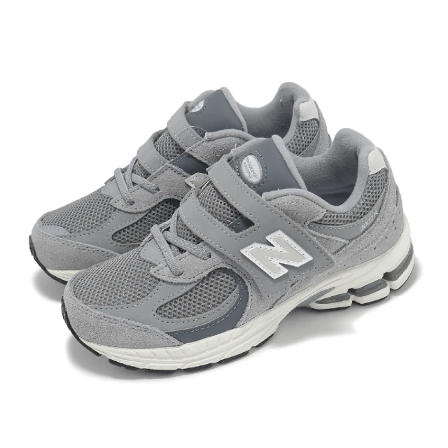 NEW BALANCE 童鞋 2002 寬楦 灰 元祖灰 中童 小朋友 魔鬼氈 休閒鞋 NB(PV2002ST-W)