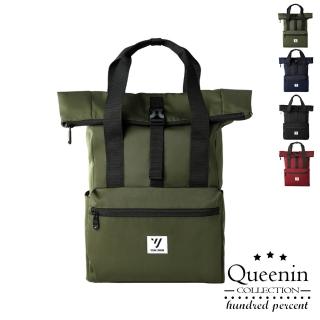 【DF Queenin】Y.J.TWILL時尚多功能輕量旅行後揹包通勤後揹包 - 多色可選