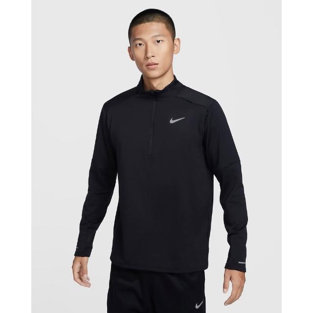 【NIKE 耐吉】長袖上衣 大學T 男款 AS M NK TF RPL ELEMENT HZ 黑色(FZ1150010)