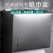 【巧可】不鏽鋼拉絲款紙巾盒 衛生紙架 收納盒 衛浴五金抽紙盒(帶瑣免打孔式紙盒)